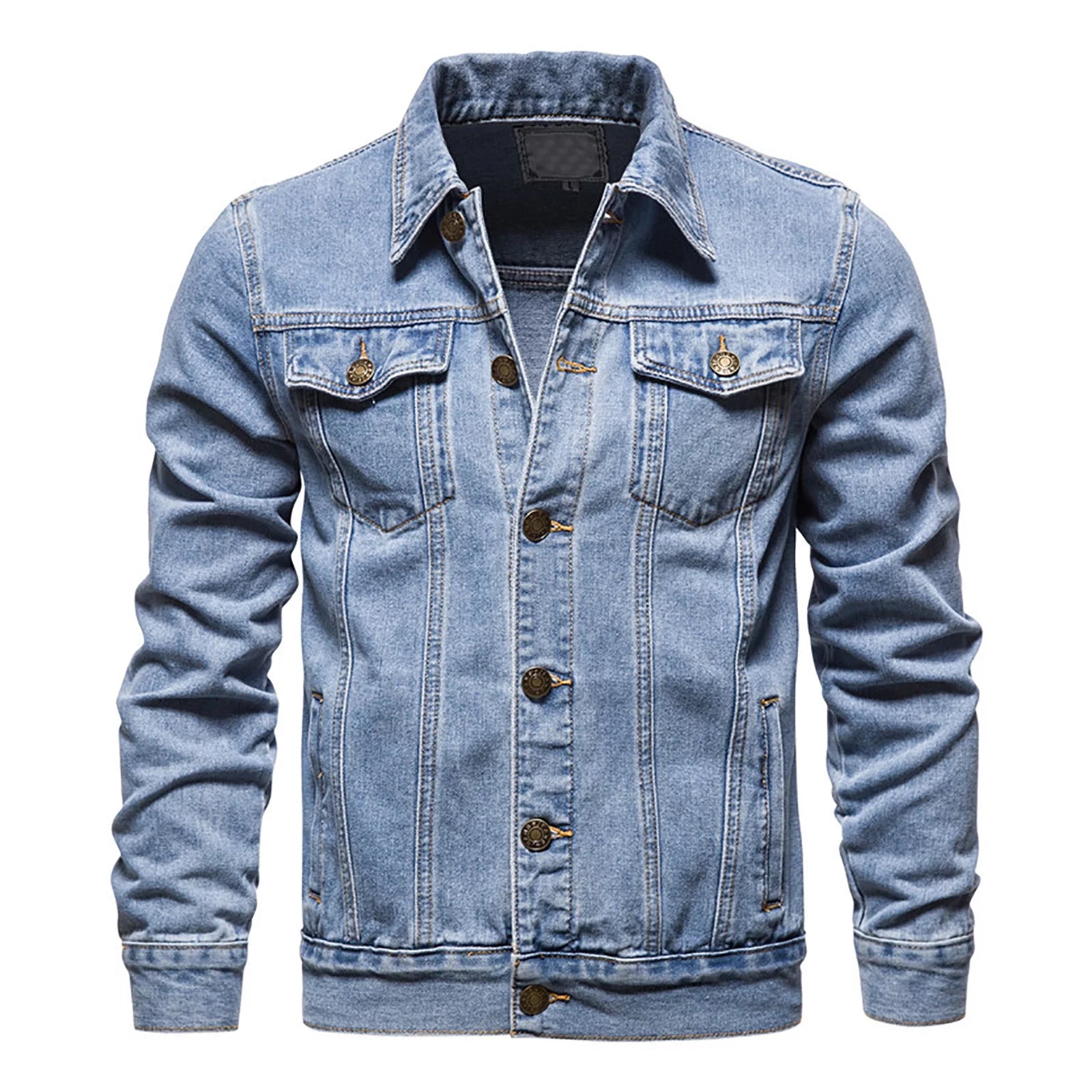 Men's Oversized Denim Jacket – Lightweight Button-Down Jean Coat for Big & Tall Sizes