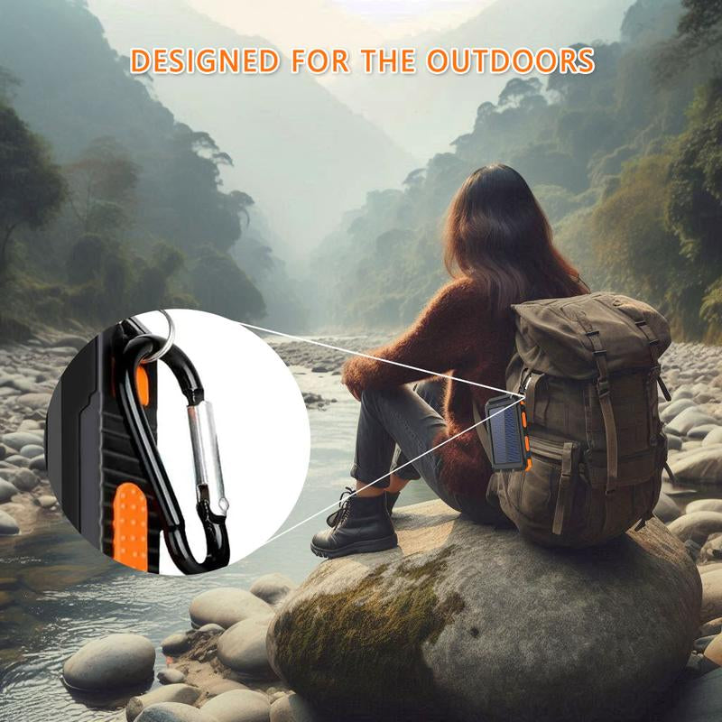 Portable Solar Power Bank – Durable Outdoor Charger for Travel & Camping