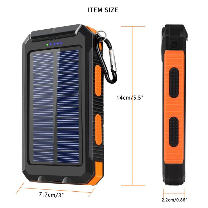 Portable Solar Power Bank – Durable Outdoor Charger for Travel & Camping