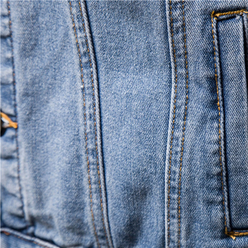 Men's Oversized Denim Jacket – Lightweight Button-Down Jean Coat for Big & Tall Sizes
