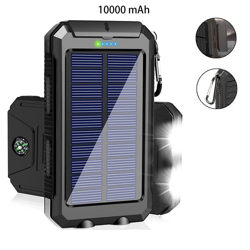 Portable Solar Power Bank – Durable Outdoor Charger for Travel & Camping