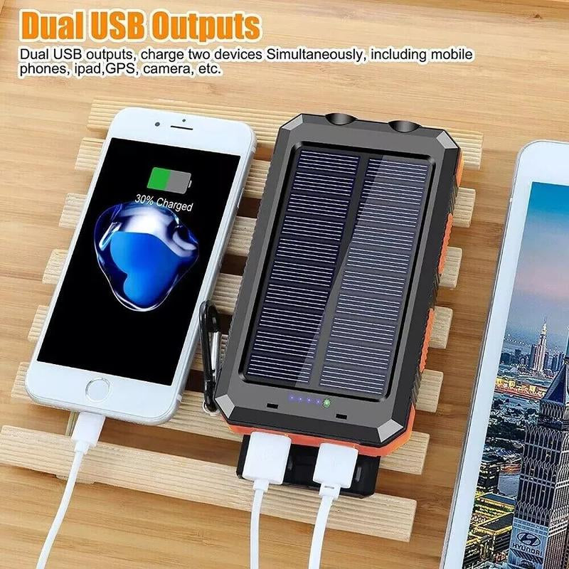 Portable Solar Power Bank – Durable Outdoor Charger for Travel & Camping